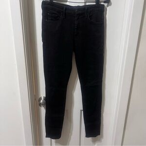 Mother High Waisted Looker A Model Spy Black Skinny Jeans Size 28